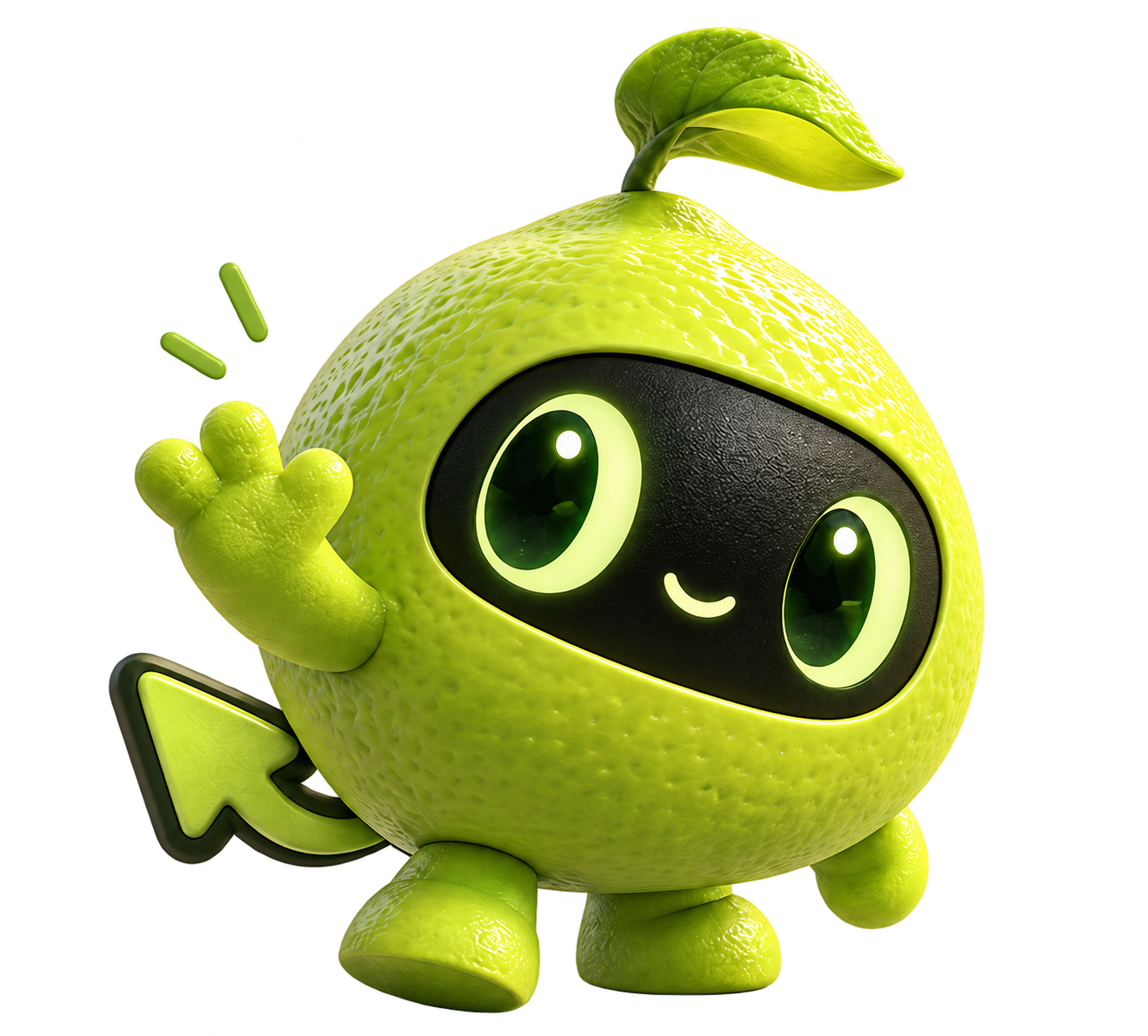 Limu, your lime-green growth scout, waving hello